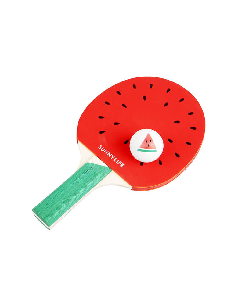 SunnyLift Watermelon Ping Pong Set of Watermelon printed ping pang paddle and ball with watermelon print for summer fruit activity 