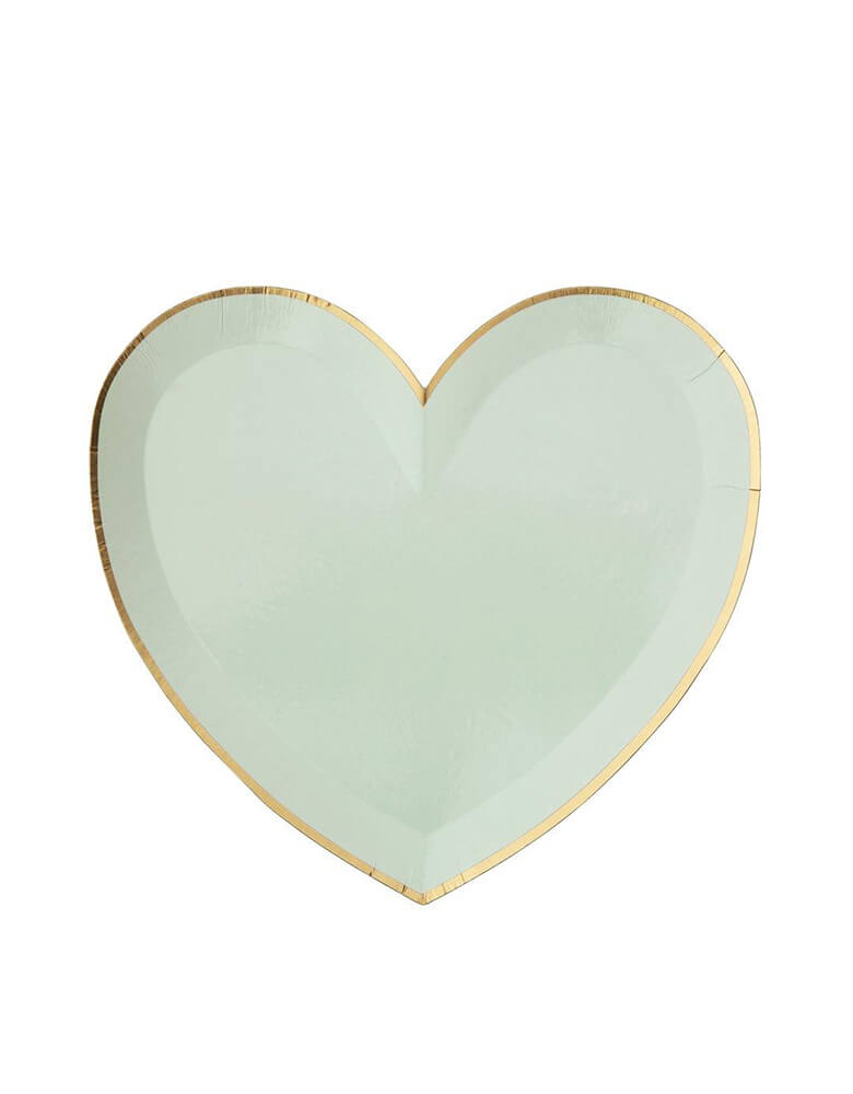 Meri Meri Party-Palette-Heart-Large-Plates in green