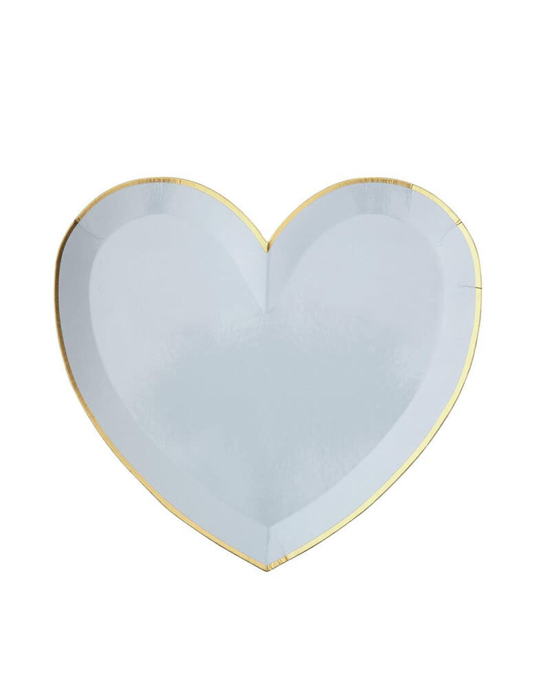 Meri Meri Party-Palette-Heart-Large-Plates in pale blue