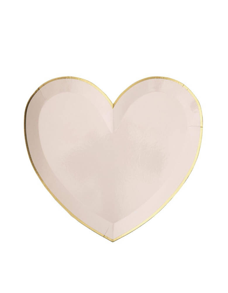Meri Meri Party-Palette-Heart-Large-Plates in pale pink