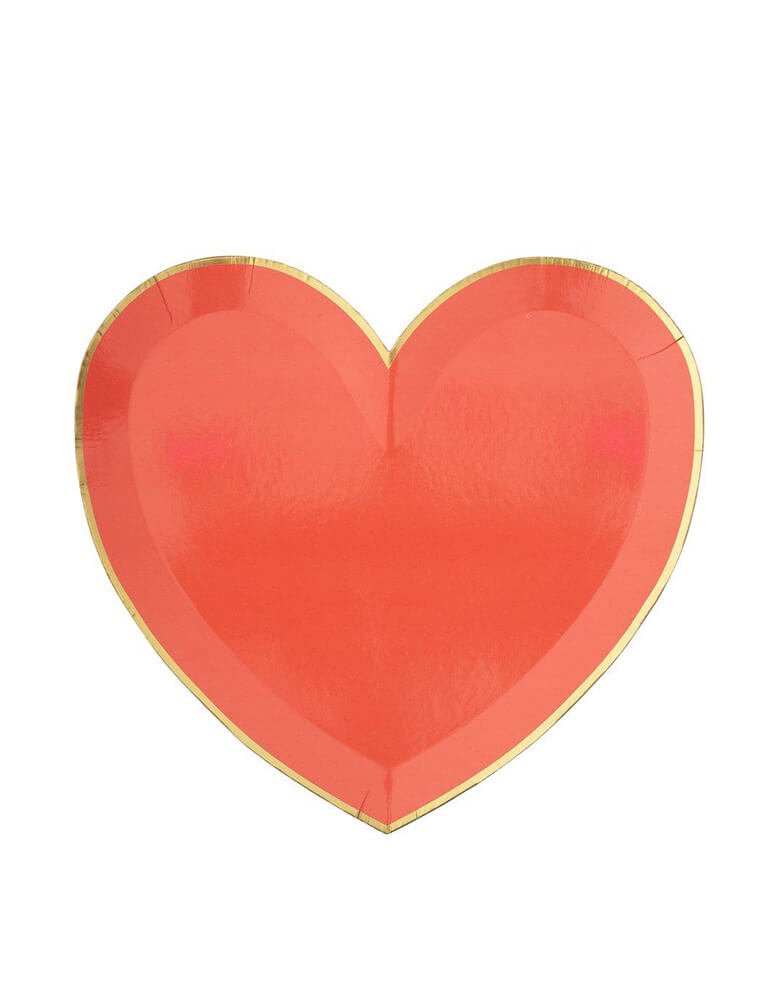 Meri Meri Party-Palette-Heart-Large-Plates in red