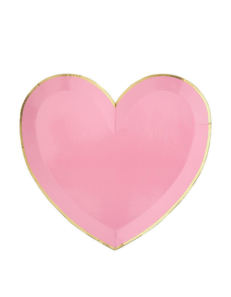 Meri Meri Party-Palette-Heart-Large-Plates in rose