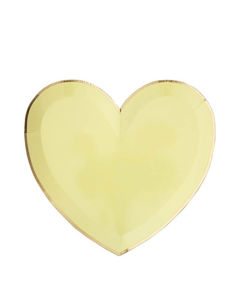 Meri Meri Party-Palette-Heart-Large-Plates in yellow