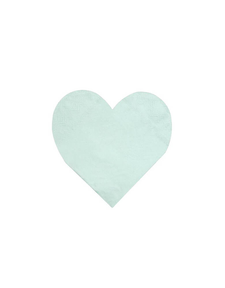 Momo Party's 5" heart shaped small napkins by Meri Meri, a set of 20 napkins in 8 rainbow colors of red, blue, pink, rose, blush, lilac, mint and yellow. Get the color of the rainbow at your table with these gorgeous bright and beautiful large heart napkins. Perfect for Valentine's Day or any romantic celebration.