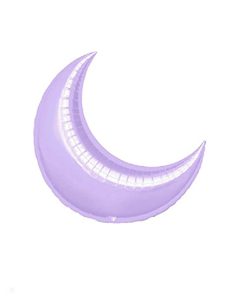 Anagram 35" Lilac Crescent Moon Foil Mylar Balloon perfect for a kids girly space party or Hocus Pocus Halloween Party