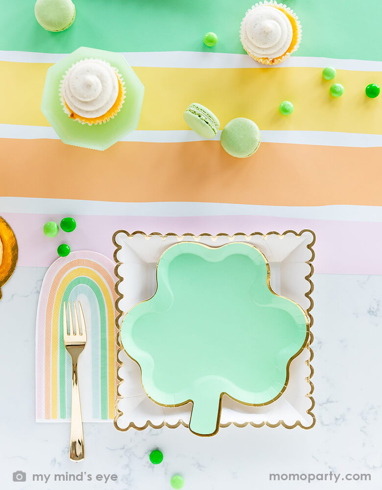 Pastel Shamrock Shaped Plates (Set of 8)