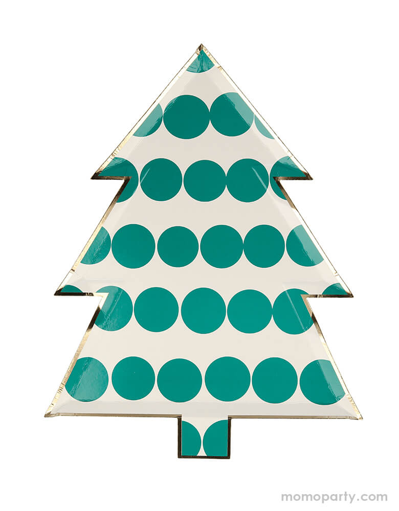 Patterned Christmas Tree Plates (Set of 8)