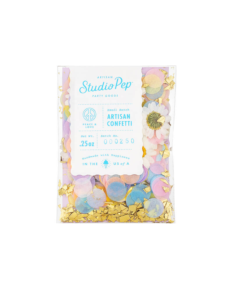 Studiopep Love and Peace Artisan Confetti Mini Bag