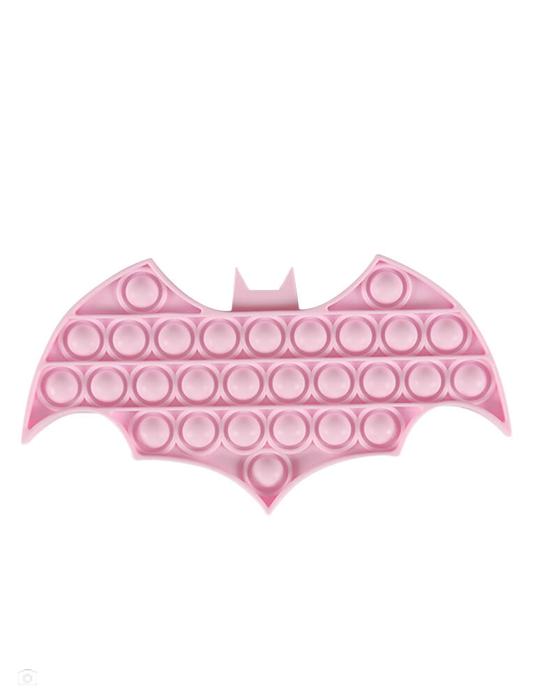 Pink Bat Pop-it Fidget Toy. Fidget and Sensory Game - a simple cool open wing bat sharp in pink design. Addictive, sensory fun that keeps the little ones busy popping while learning fine motor skills. Just pop it! Your little ghoul or little ghost will love this pink bat fidget toy. It makes a great filler for a halloween occasion bin or Halloween basket, halloween gift, or superhero themed party gift, gift for batman lovers.