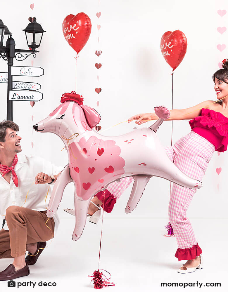 Lovely Poodle Shaped Foil Balloon