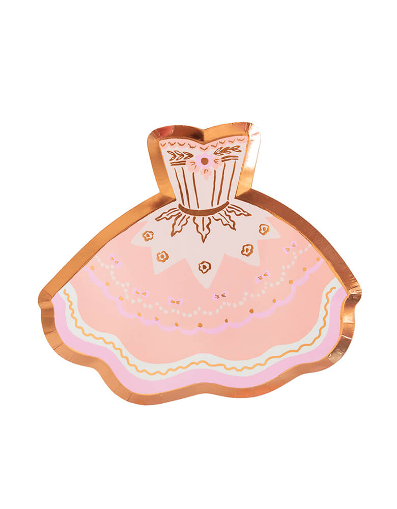 Momo Party's Pirouette Small Plates by Daydream Society. Featuring the prettiest pinks and rose gold foil, these ballet tutu plates are definitely on pointe!
