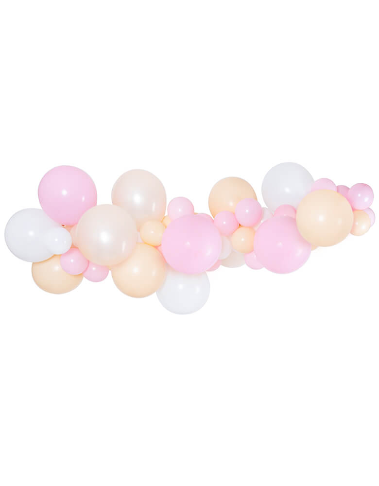 Sweet Princess party white pearl pink blush Balloon garland