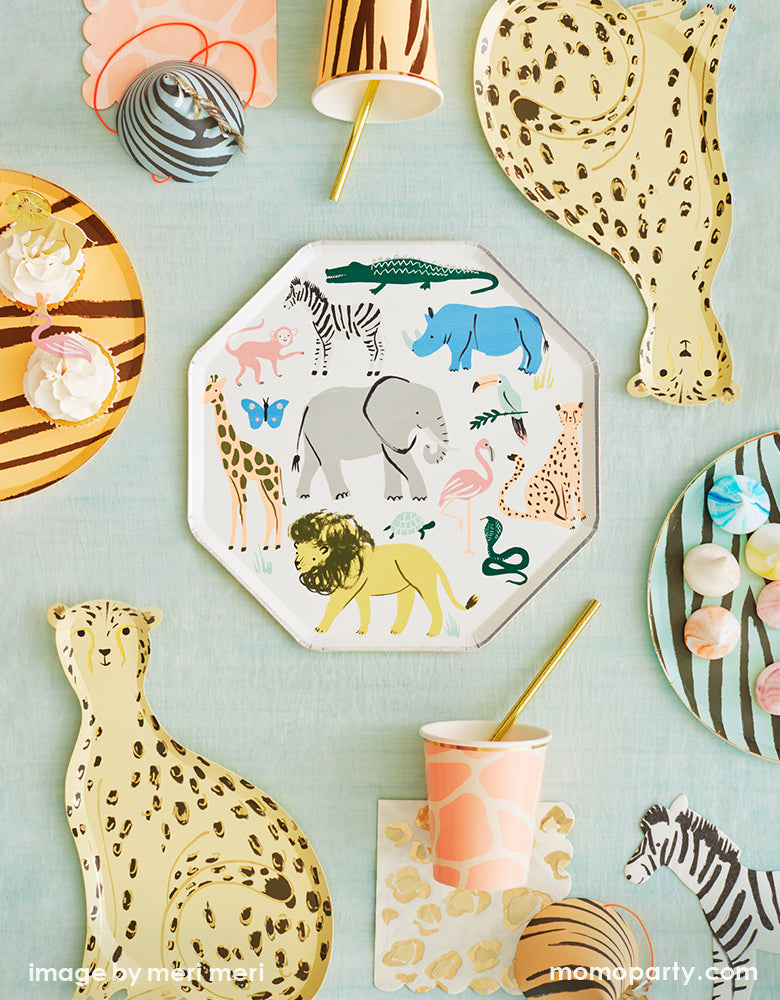 Safari Animals Dinner Plates (Set of 8)