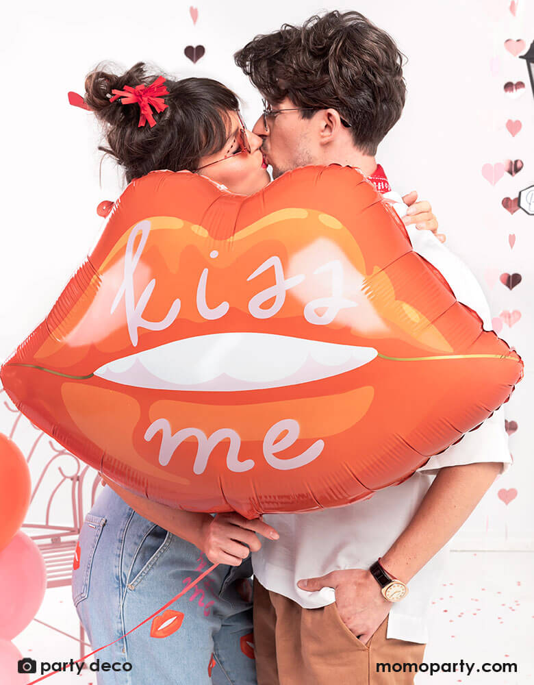 Kiss Me Lips Foil Balloon