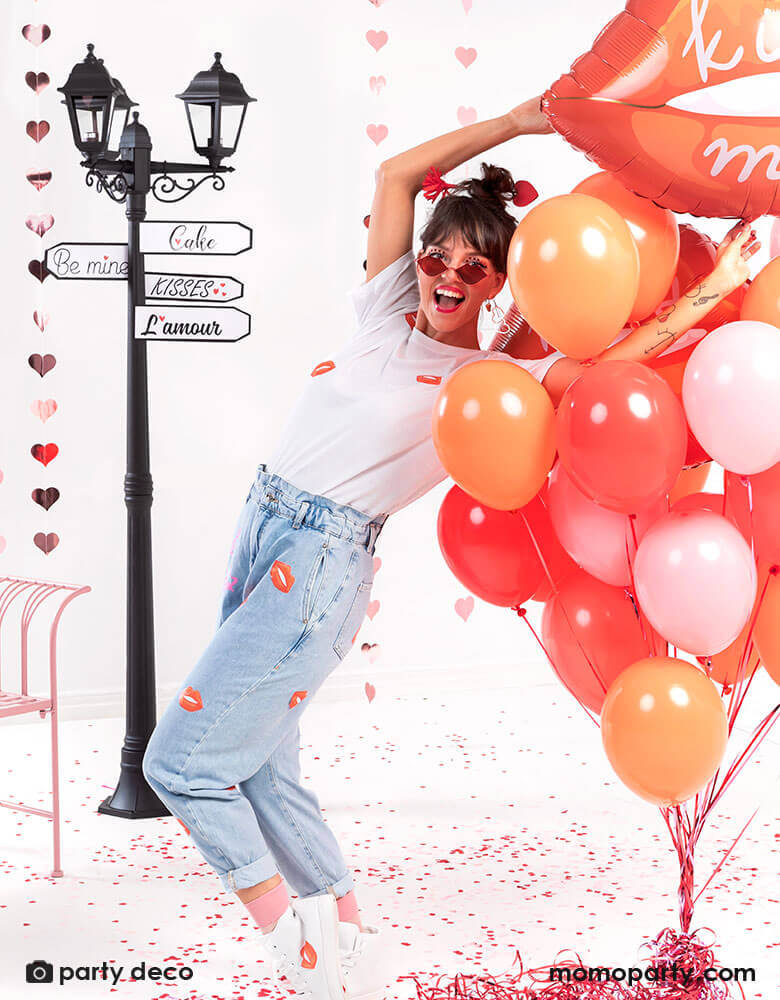 Kiss Me Lips Foil Balloon