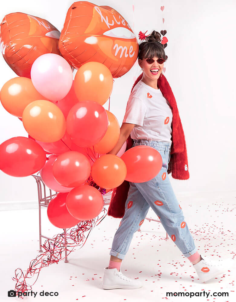 Kiss Me Lips Foil Balloon