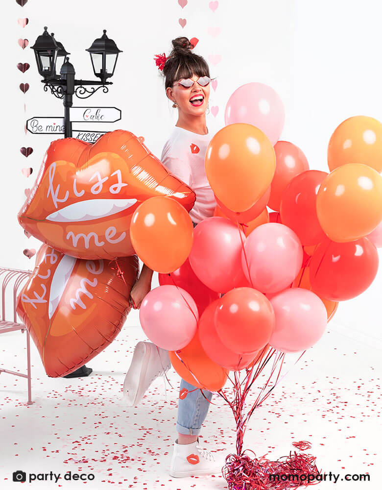 Kiss Me Lips Foil Balloon