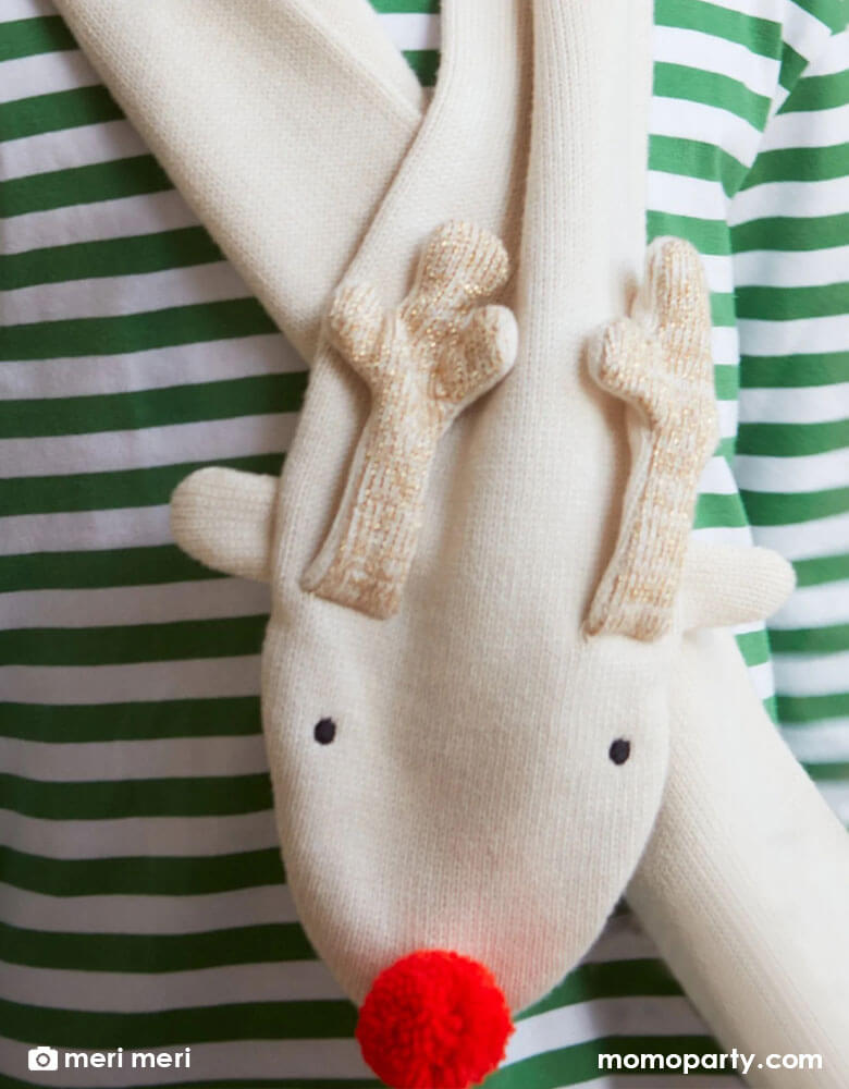 Knitted Reindeer Scarf