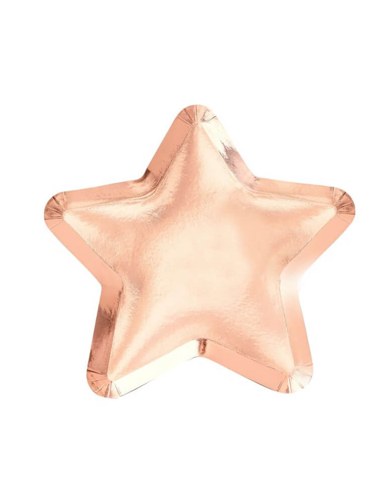 Rose Gold Star Shaped Plates (Set of 8)