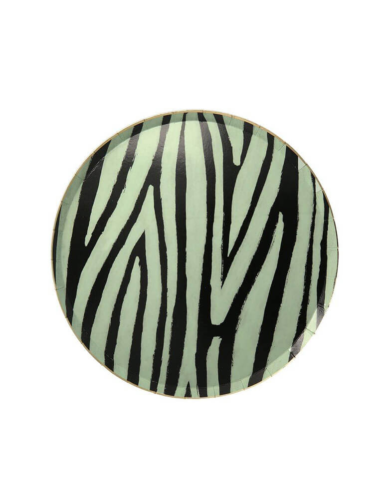 Meri Meri Safari Animal Print 8.25 inch Side Plates in Zebra Stripes Design