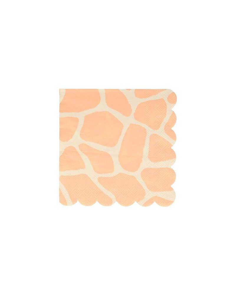 Meri Meri Safari Animal Print 5" Small Napkins in giraffe design