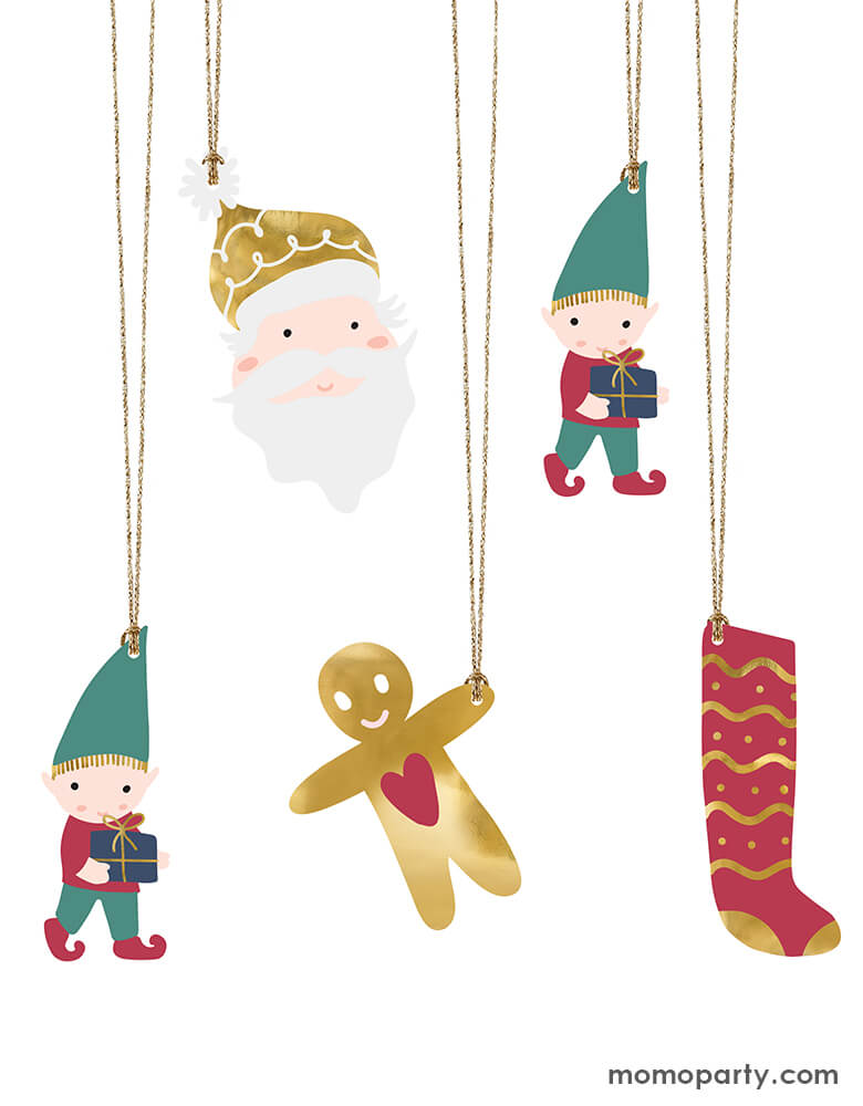 Santa & Elf Gift Tags (Set of 12)