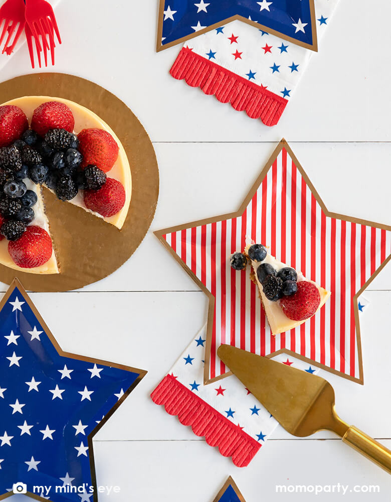 Stars and Stripes Star Shaped Paper Plates