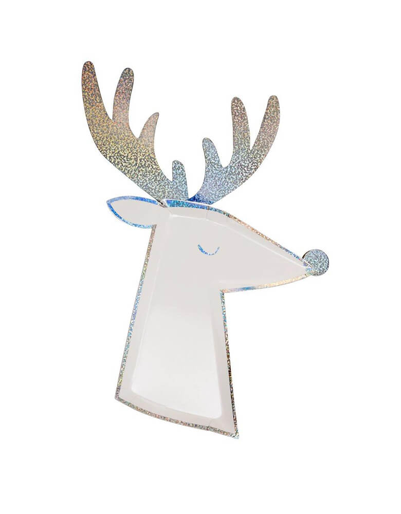 Meri Meri Silver Sparkle Reindeer Plates