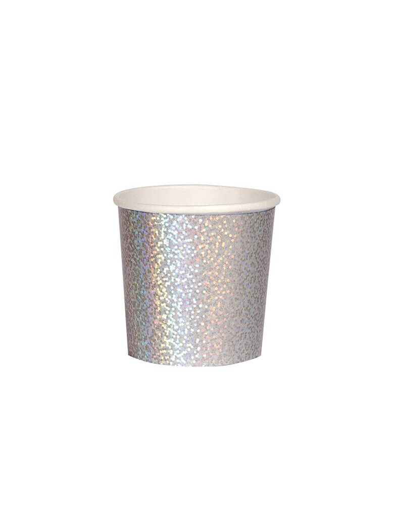 Silver Sparkle Tumbler Cups (Set of 8)
