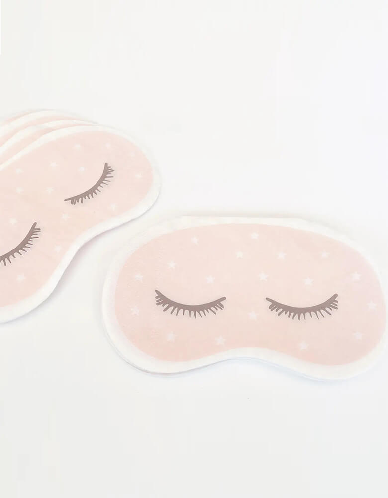 Momo Party's 6.5" sleepover napkins in the shape of sleeping masks by Pooka Party comes in set of 8, are the perfect addition to your next sleepover party.