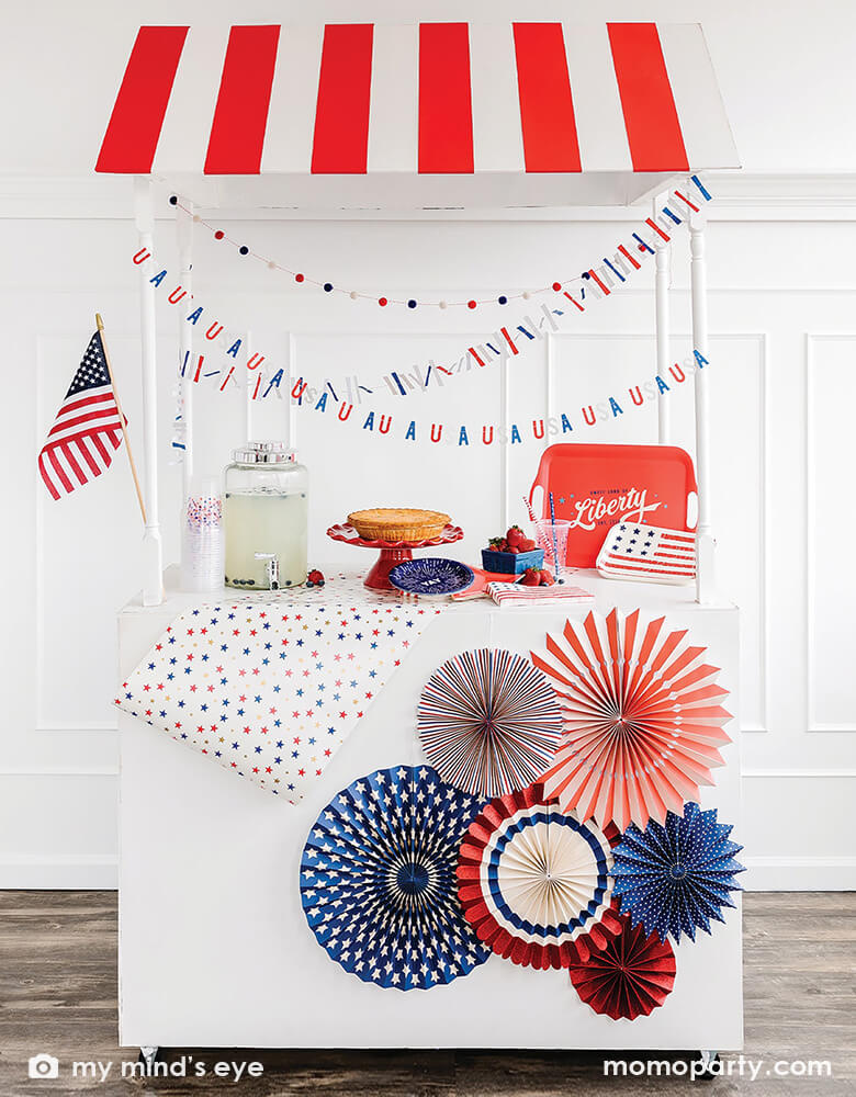 Stars & Stripes Party Fans (Set of 6)