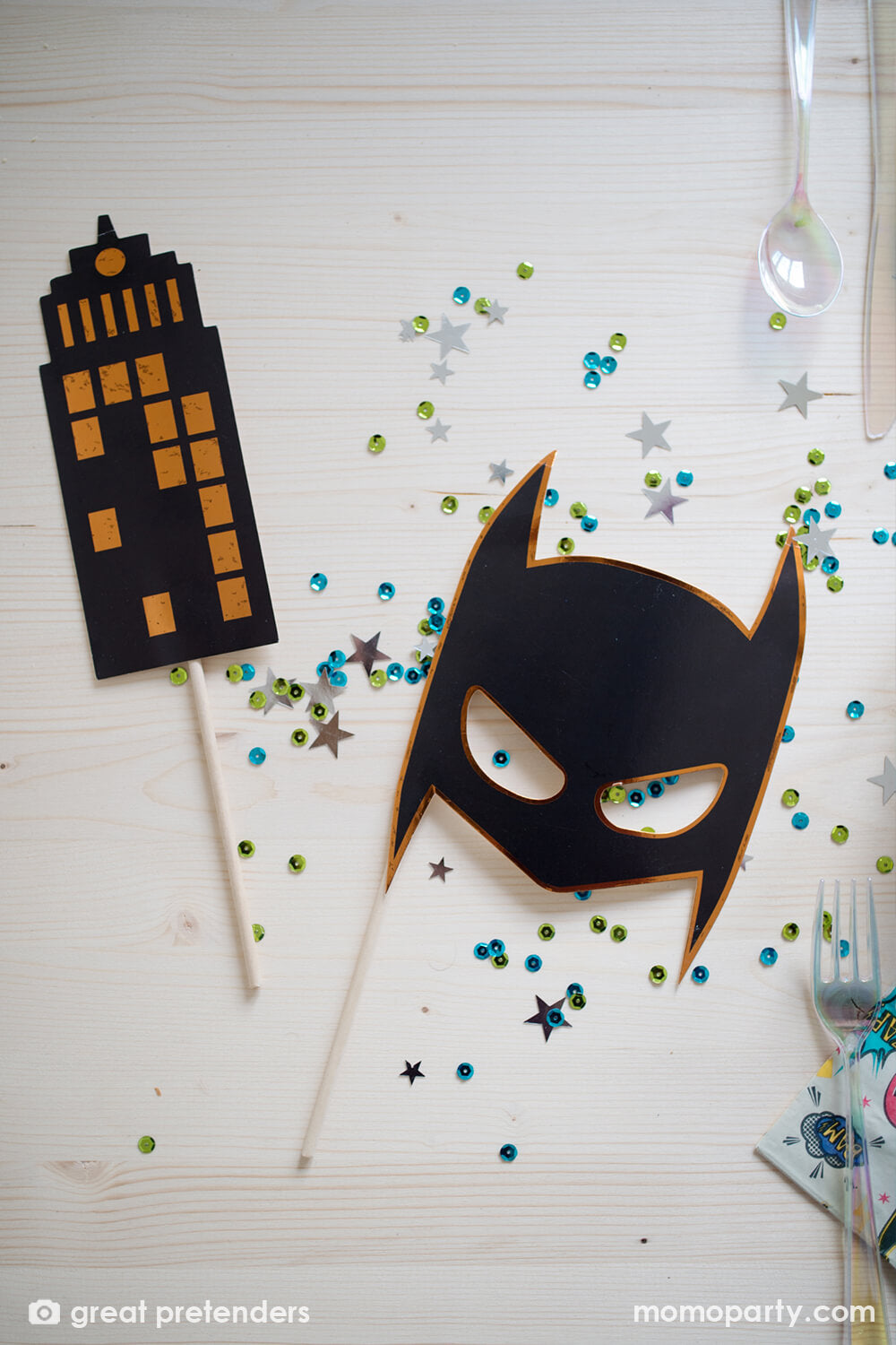 Superhero Photo Booth Prop Kit