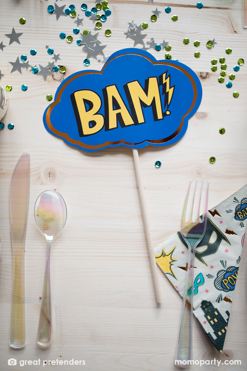 Superhero Photo Booth Prop Kit