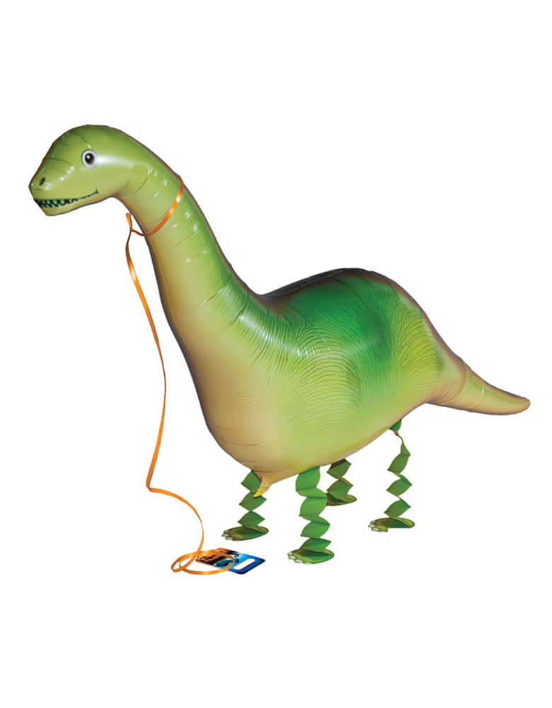 36" Supersaurus My Own Pet Air Walker Foil Balloon. Let your little dino-fan walk their favorite pet around! It's perfect for a dinosaur themed first birthday! 