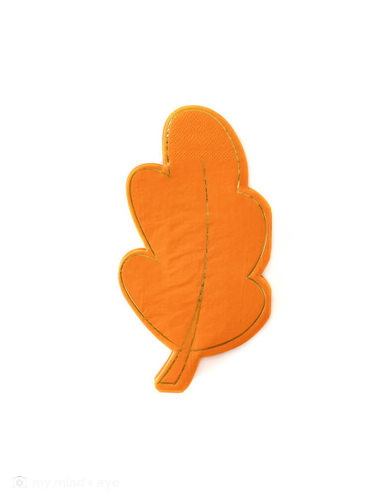My Minds Eye - THP843 - GOLD OAK LEAF NAPKIN. Create a whimsical fall affair at your table with this die-cut oak leaf napkin. Thanksgiving Gold Oak Leaf Napkins, Set of 18. With fun gold accents the pie won't be the only reason that your guest will come back for seconds at the dessert table.