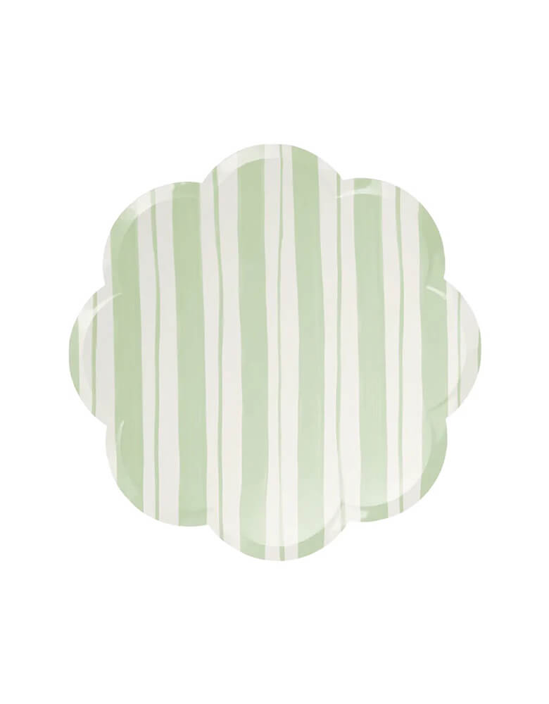Momo Party's 8.5 x 8.5 inches ticking stripe side plates by Meri Meri, comes in a set of 8 in 3 colors of dusty pink, blue and dusty mint, these plates are reminiscent of sun loungers, perfect to add a summery feel to any party. Not only are they practical, but they are an effective way to decorate your table too.