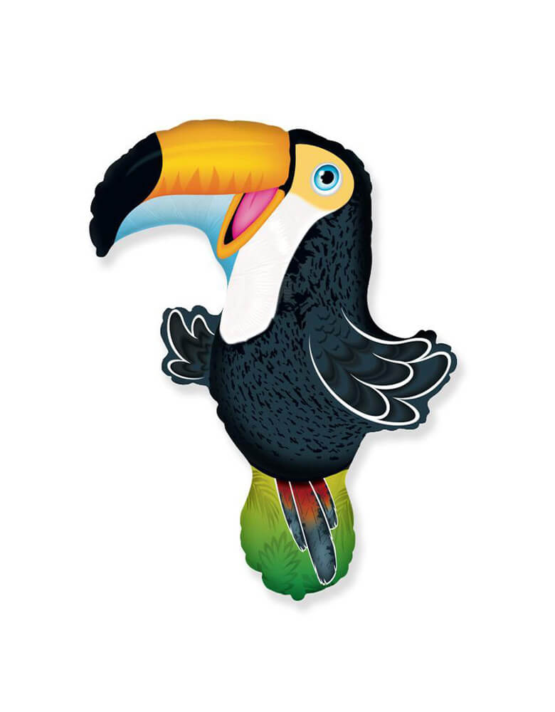 LA Balloons 30" Toucan Foil Mylar Balloon for a tropical or jungle themed party