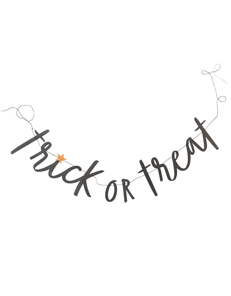 My Mind's eye Trick or treat word banner, Written in a whimsical script this word banner is a delightful way to display everyone's favorite Halloween sentiment at any spooktacular gathering.