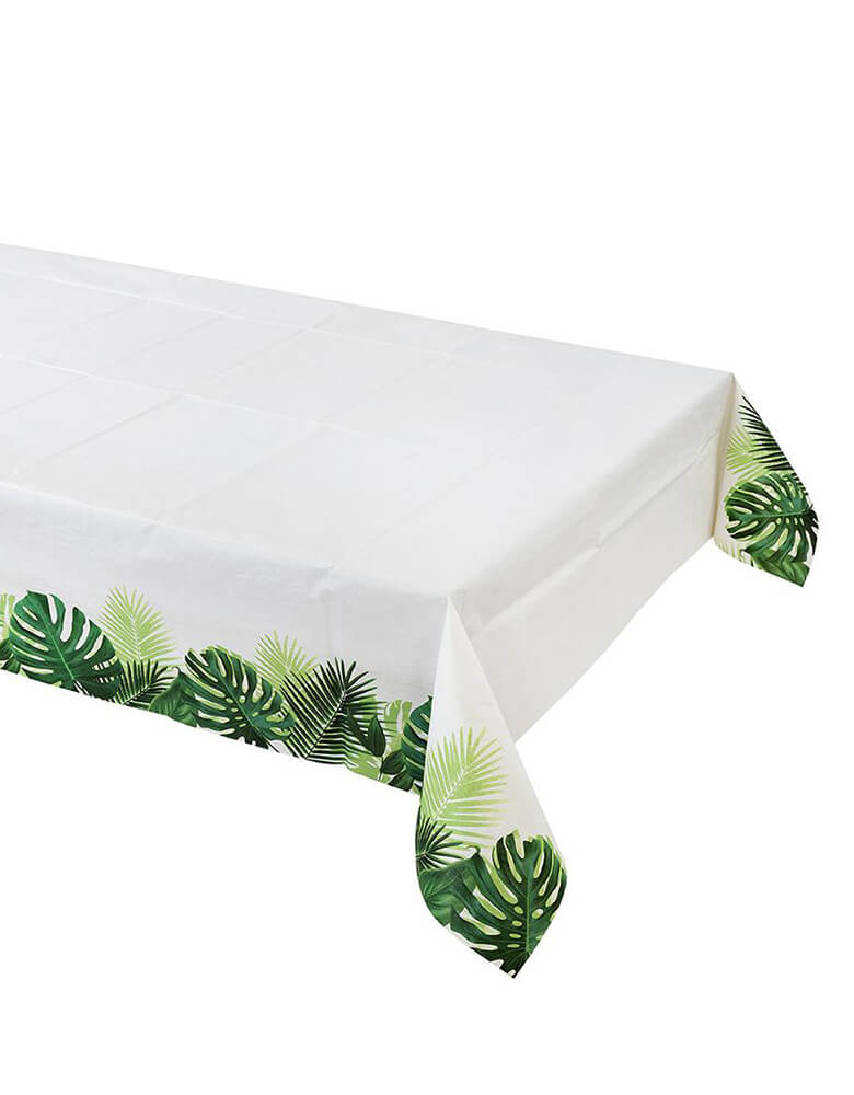Talking Tables Tropical Fiesta Palm Leaf Table Cover for a jungle party
