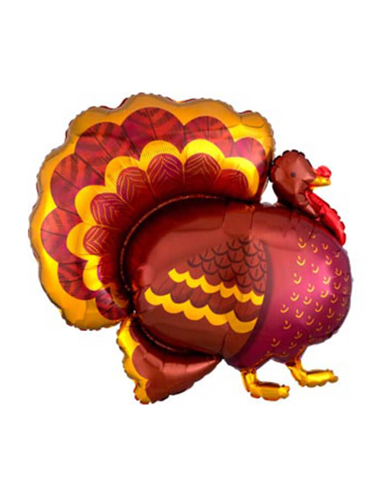 Anagram 32" Thanksgiving Turkey Foil Mylar Balloon