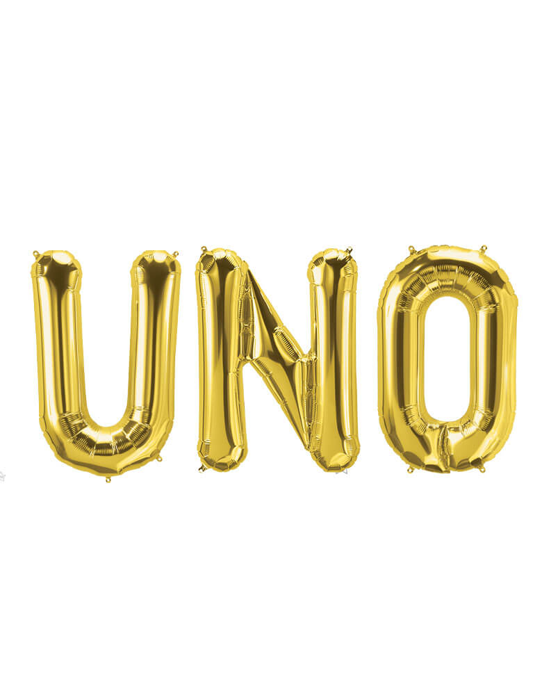 Northstar Balloons UNO Gold Foil Balloon Set for a First Fiesta