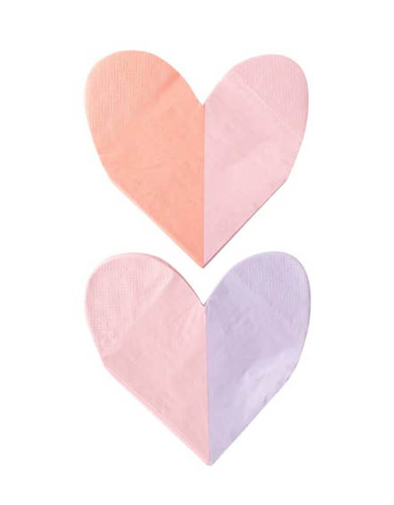 Momo Party Valentine Heart Napkins by My Mind's Eye. These die cut napkins feature a two tone heart shape that are the perfect companion to you Valentine's Day goodies, or perfect match for girlfriend to sneak a piece of cake home after your Galentine's Soiree.