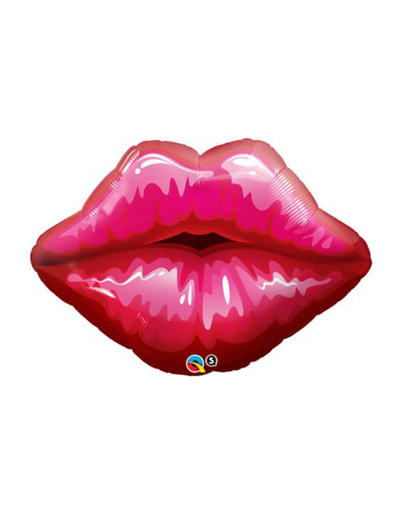 Qualatex Balloons 30 inch Big Red Kissey Lips Foil Balloon for Valentine's Day celebration
