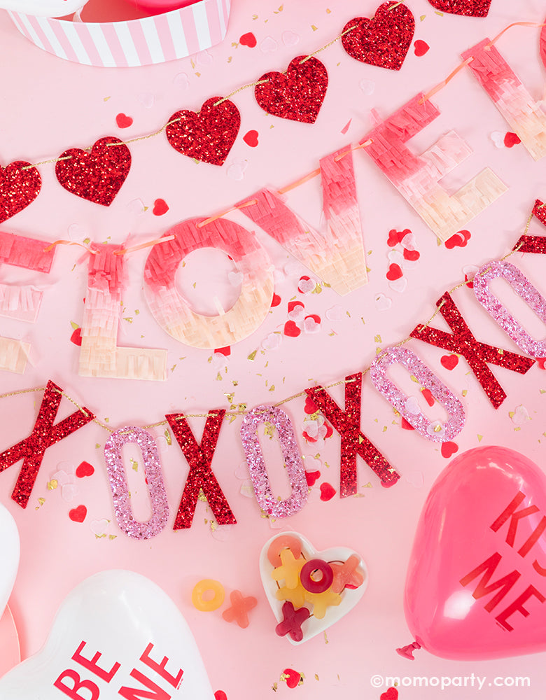 XOXO Artisan Banner - Wildberry & Pink