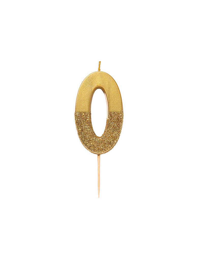 We Heart Birthday Glitter Candle - Gold