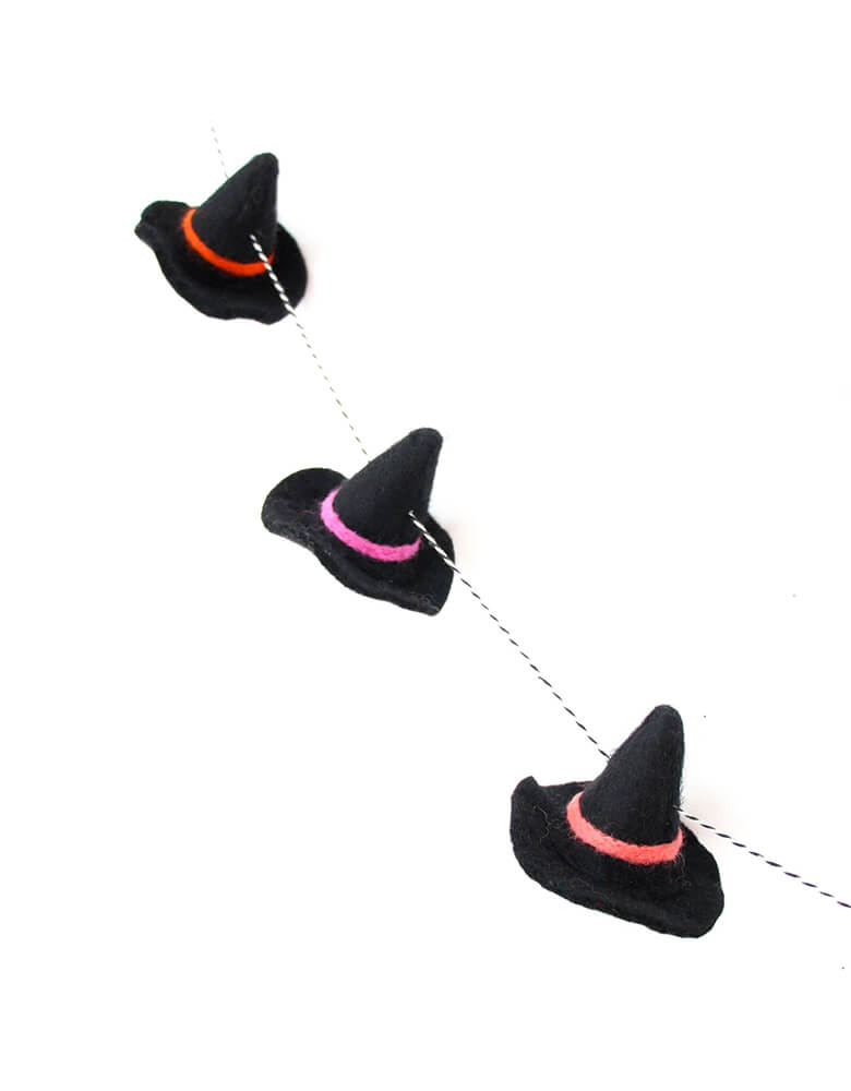 Kailo Chic's witch hat felt banner is simply fa-boo-lous for your witch themed Halloween celebration. Perfect for your little witches! Use it for kid's playroom, mantle, or on your party table. It can be used year after year!