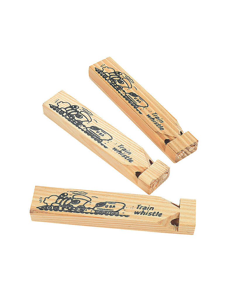 Wooden Train Whistles (Set of 6)