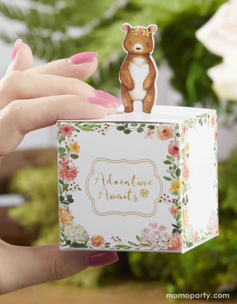 Woodland Baby Favor Boxes - Pink (Set of 24)