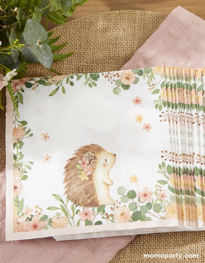 Woodland Baby Napkins - Pink by Kate Aspen