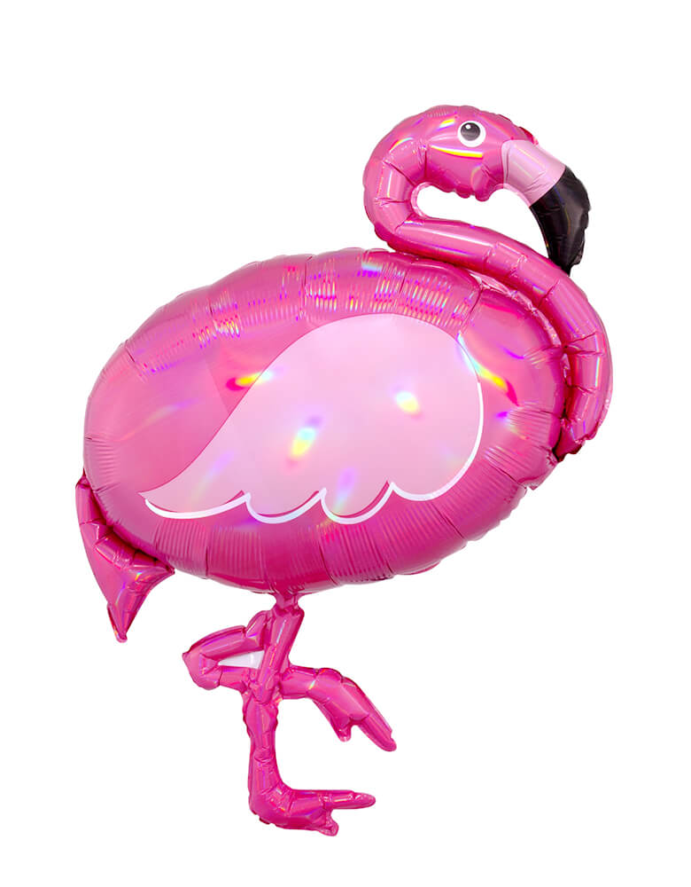 anagram Iridescent Pink Flamingo 33" Mylar Foil Balloon